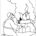 דף צביעה משה והסנה שלא אוכל