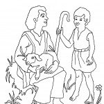 דף צביעה דוד רועה צאן