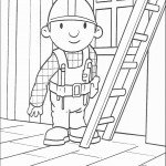 דף צביעה בוב הבנאי מטפס על סולם דף צביעה בוב הבנאי מטפס על סולם