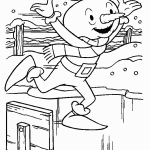 דף צביעה ספוד הדחליל רץ בשלג דף צביעה ספוד הדחליל רץ בשלג