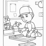 דף צביעה בוב הבנאי מחזיק בפטיש דף צביעה בוב הבנאי מחזיק בפטיש