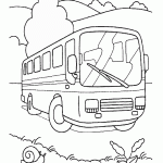 דף צביעה אוטובוס 2