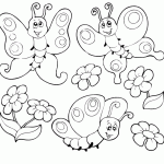 דף צביעה פרפר 23