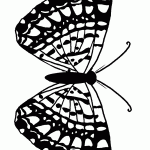 דף צביעה פרפר 16