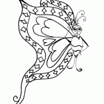 דף צביעה פרפר 13