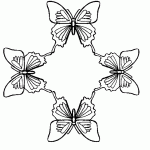 דף צביעה פרפר 11