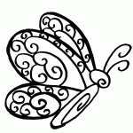 דף צביעה פרפר 10