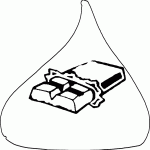 דף צביעה חבילת שוקולד 2