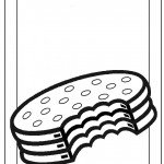 דף צביעה עוגיה במילוי שוקולד