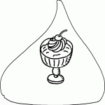 דף צביעה גלידת שוקולד