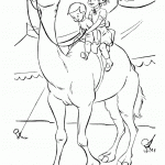 דף צביעה שני ילדים רוכבים על גמל דף צביעה שני ילדים רוכבים על גמל