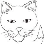 דף צביעה חתול 3
