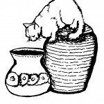 דף צביעה חתול 2