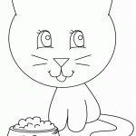 דף צביעה חתול 7