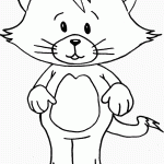 דף צביעה חתול 7