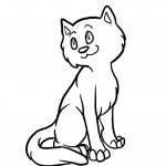 דף צביעה חתול 6