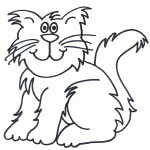 דף צביעה חתול 2
