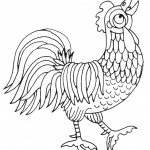 דף צביעה תרנגול 4