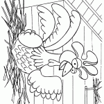 דף צביעה תרנגול 5