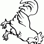 דף צביעה תרנגול 3