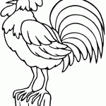 דף צביעה תרנגול 1