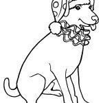 דף צביעה כלב מוכן להופעה בקרקס