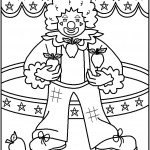 דף צביעה ליצן בהופעה בקרקס