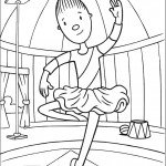 דף צביעה רקדנית בקרקס