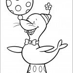 דף צביעה הופעת דולפין בקרקס