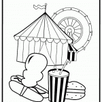 דף צביעה ממאפייני הקרקס