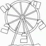 דף צביעה גלגל ענק בקרקס