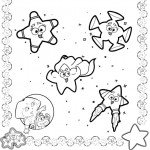דף צביעה הכוכבים של דורה