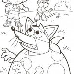 דף צביעה דורה ובוטס מזהירים את חטפני