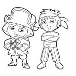 דף צביעה דורה ודייגו השודדים