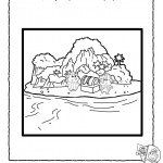 דף צביעה מוצאים את תיבת האוצרות