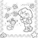 דף צביעה דורה, בוטס והכוכבים