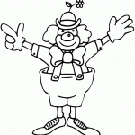 דף צביעה ליצן 13