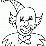 דף צביעה ליצן 10