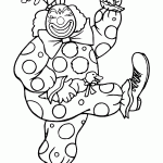 דף צביעה ליצן 7