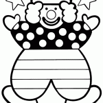 דף צביעה ליצן 5