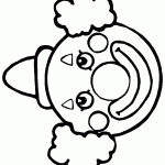 דף צביעה ליצן 2