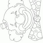 דף צביעה ליצן 11