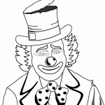 דף צביעה ליצן 1