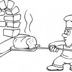 דף צביעה טבח אופה לחם