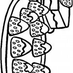 דף צביעה עוגת תותים