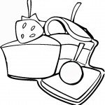 דף צביעה פרוסת עוגה