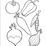 דף צביעה ירקות 1