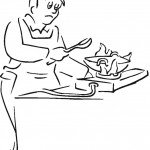 דף צביעה טבח מבשל 1