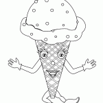 דף צביעה גביע גלידה