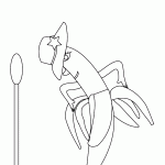 דף צביעה בננה